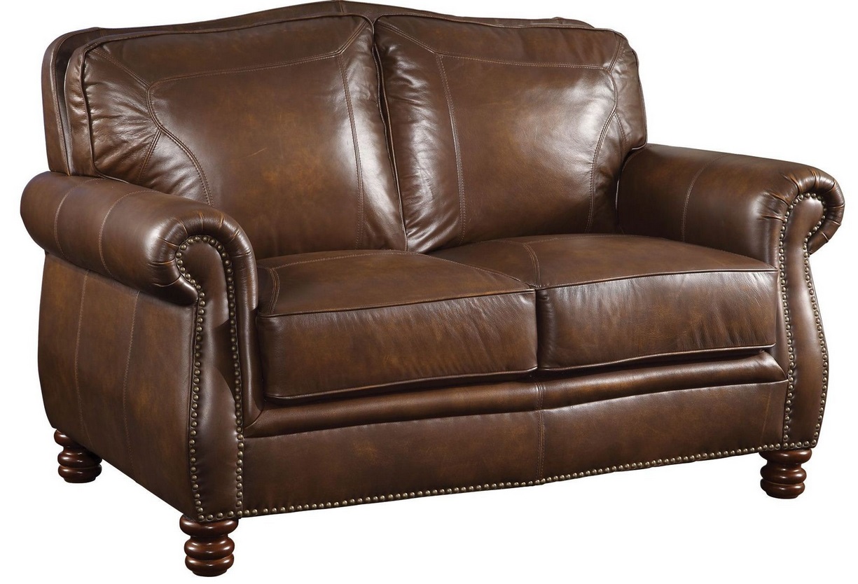 coaster brown leather reclining sofa loveseat