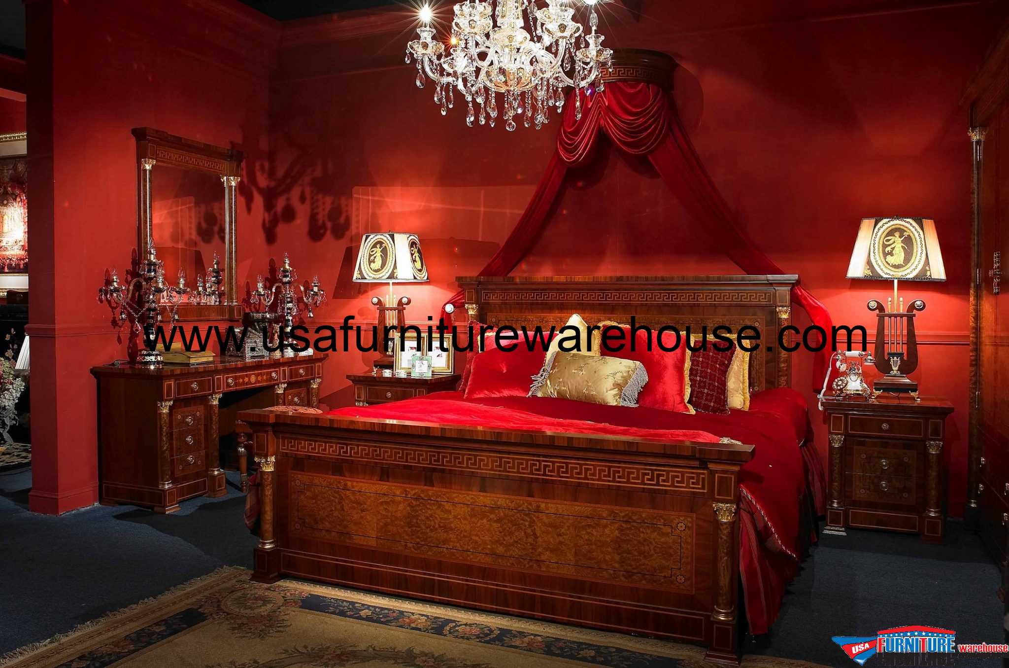 Infinity Furniture Orpheus Luxury Panel Bedroom Set USA Furniture Warehouse