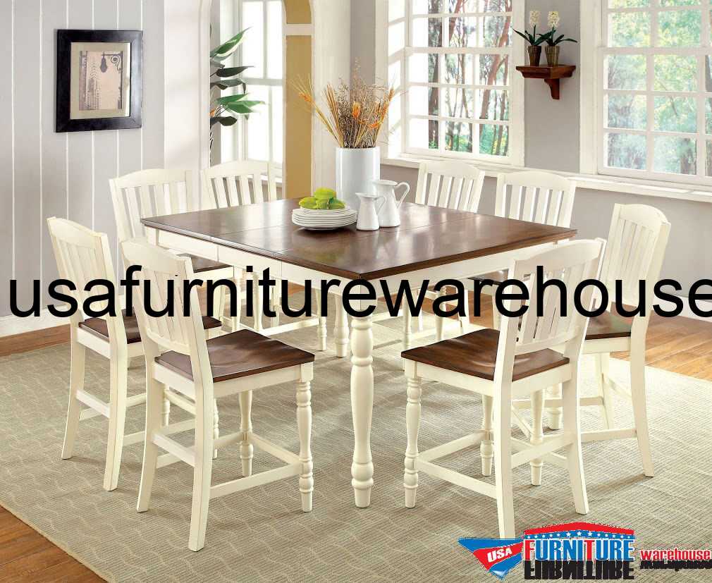 9 Piece Harrisburg Counter Height Dining Set in Vintage ...
