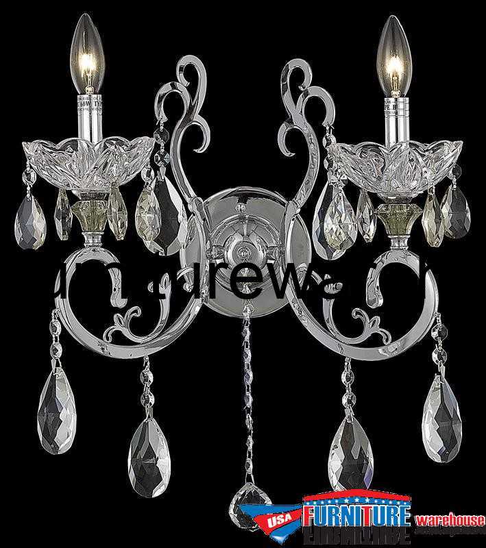 Elegant Lighting 2 Lights Wall Sconce Chandelier 2830 Aria Collection