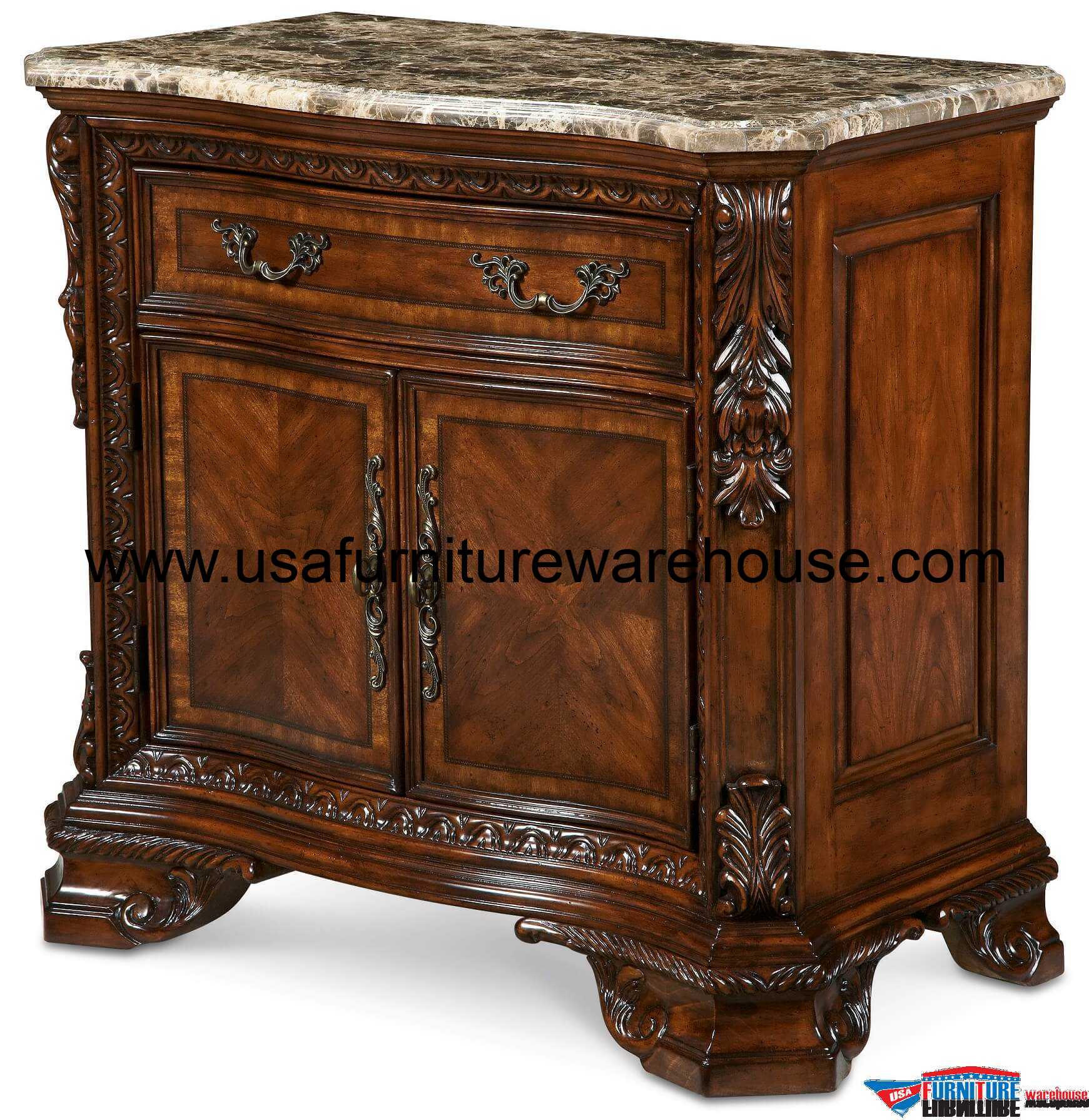 old world nightstand with marble top old world nightstand with marble top
