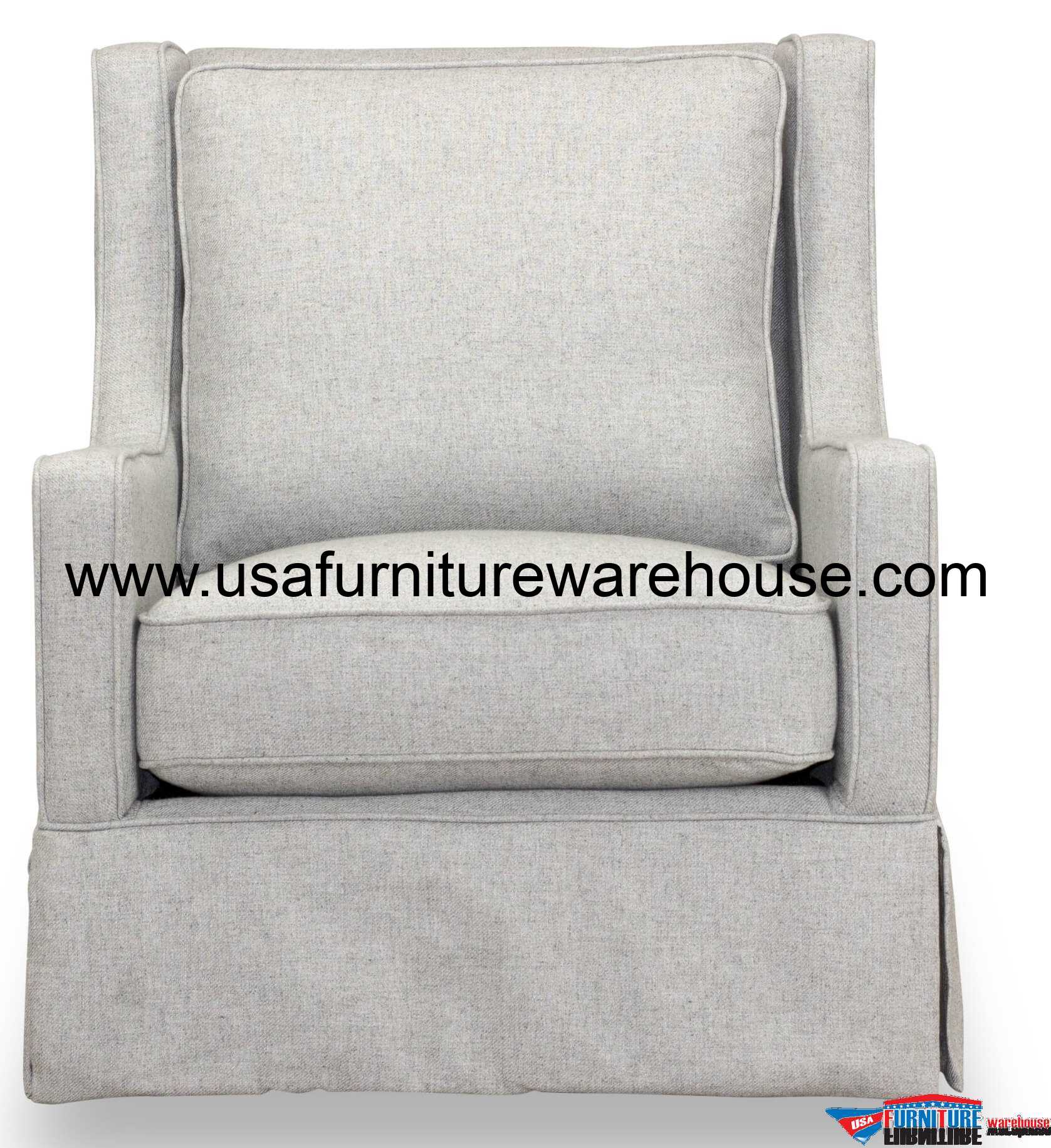 Spectra Home Kelly Swivel Chair Stone Fabric