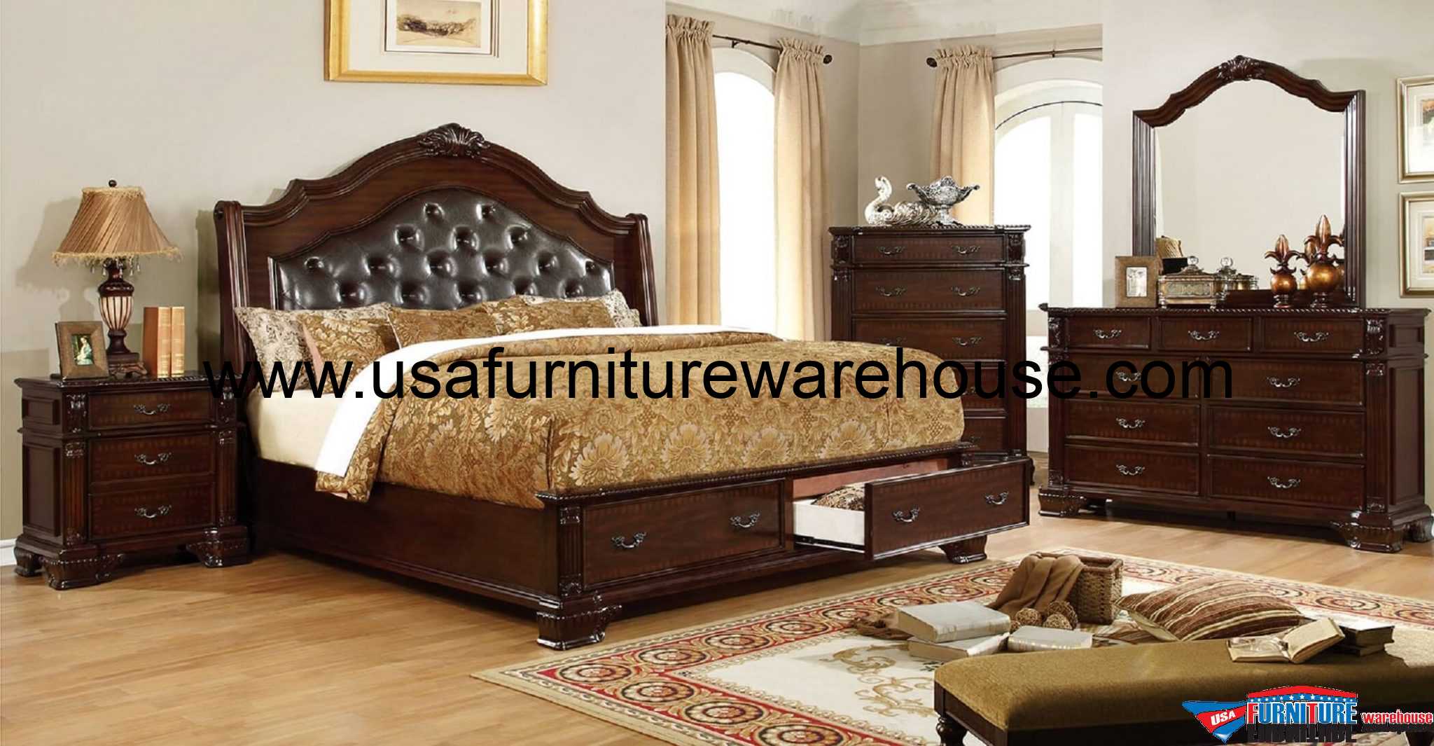 4 Piece Edinburgh Storage Bedroom Set