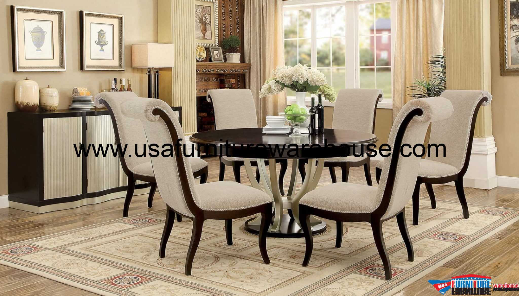 Furniture Of America Ornette Round Dining Set
