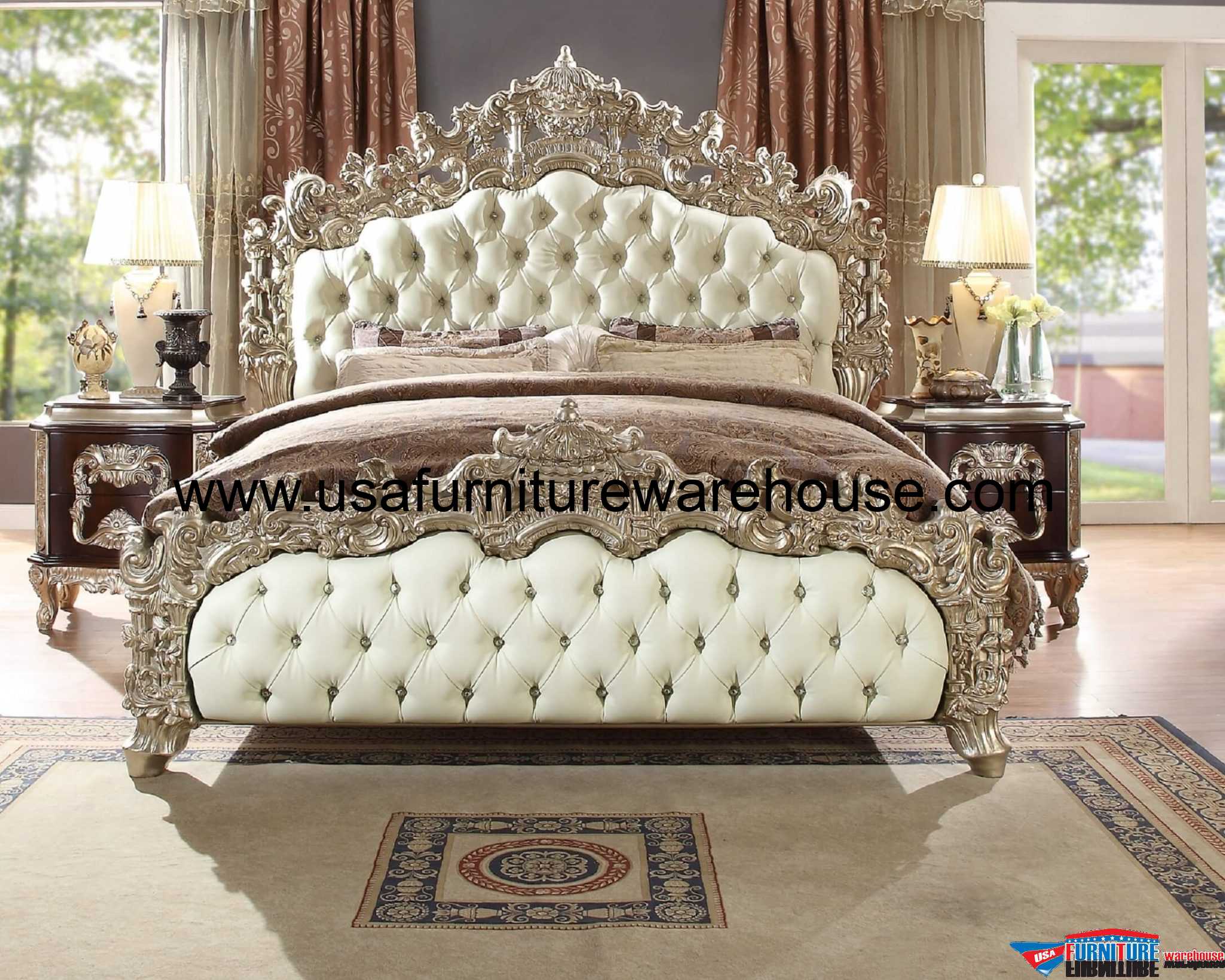 Homey Design HD8017 Cleopatra Bed