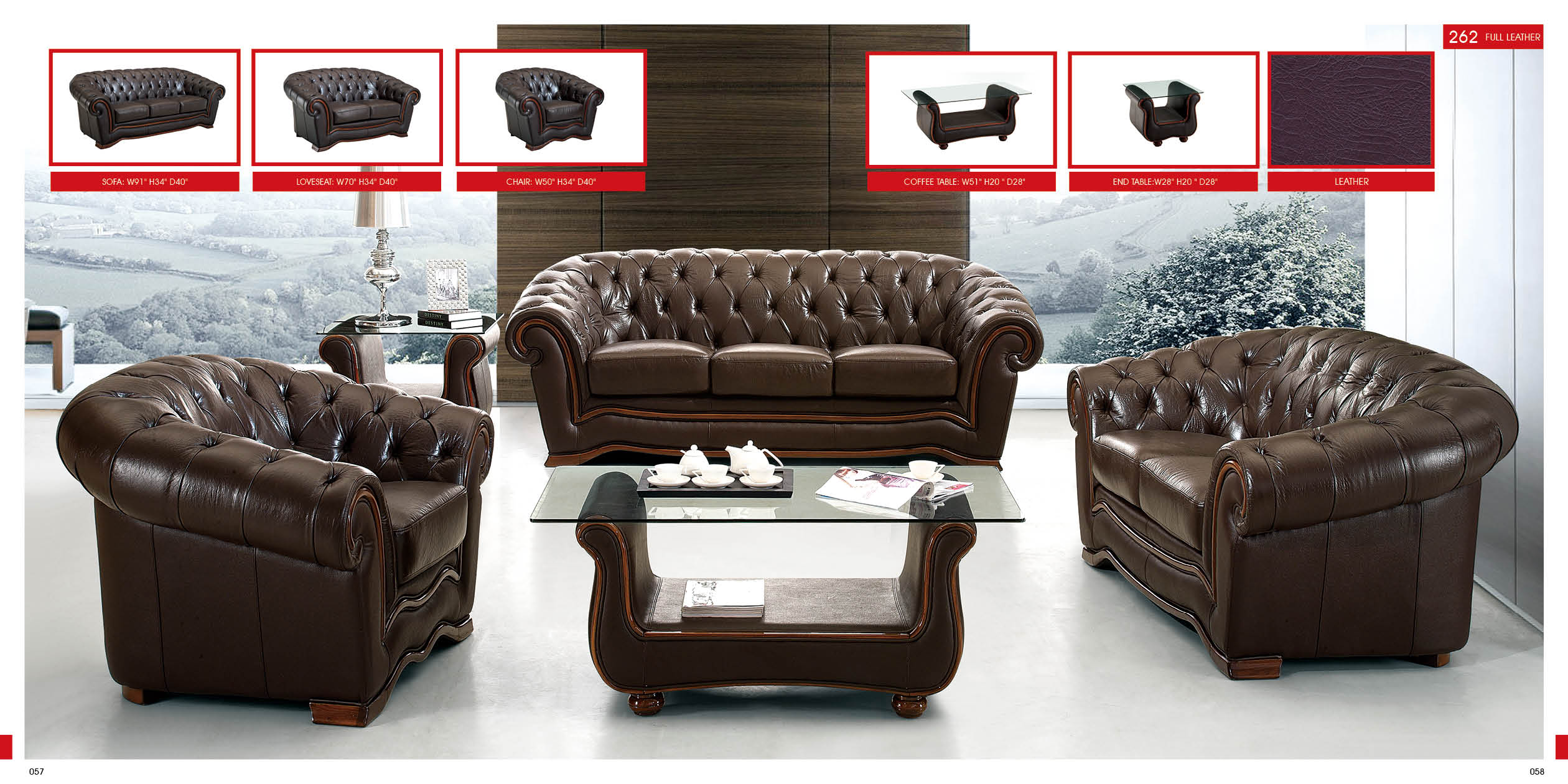 Versace Italian Leather Classic Sofa Set Usa Furniture Warehouse