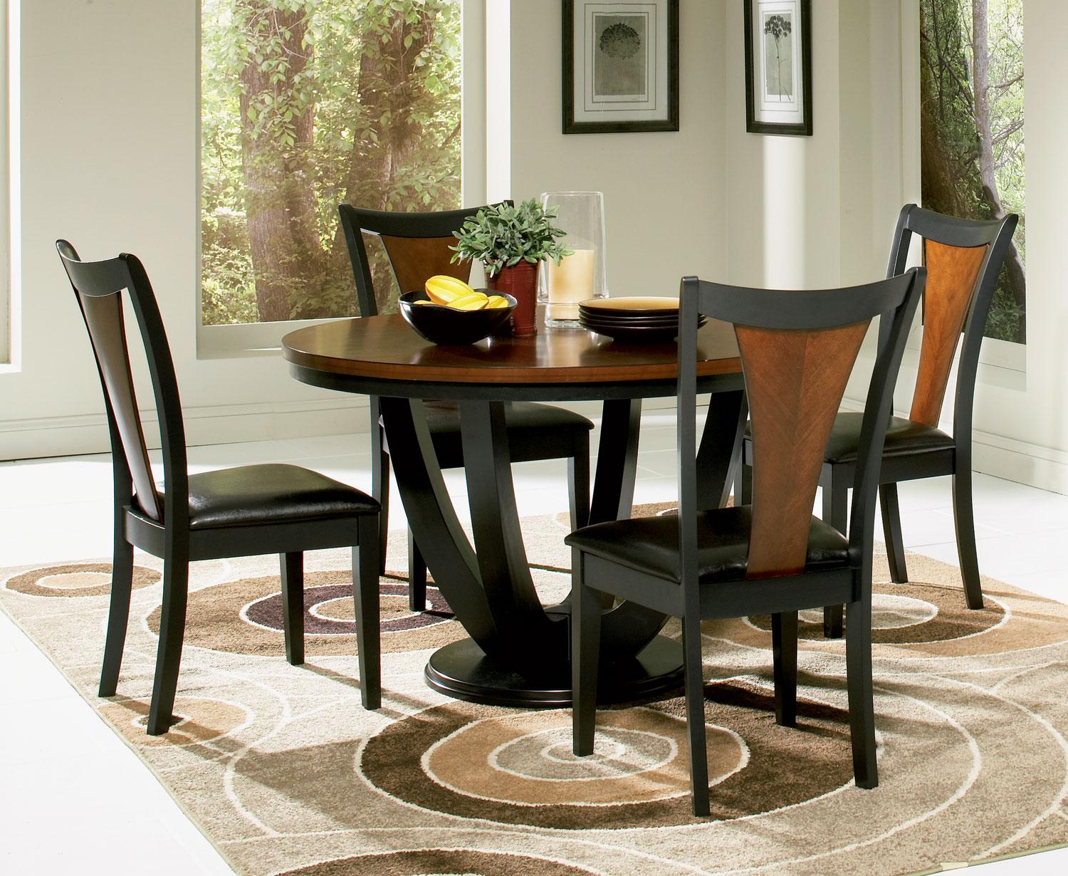 Coaster Boyer 5 Piece Round Contemporary Dining Set - USA Furniture