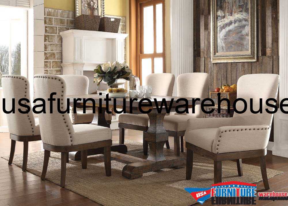 9 Piece Acme Landon Rustic dining set USA Furniture Warehouse