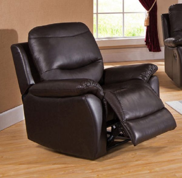 Pisa Top Grain Leather Recliner USA Furniture Warehouse