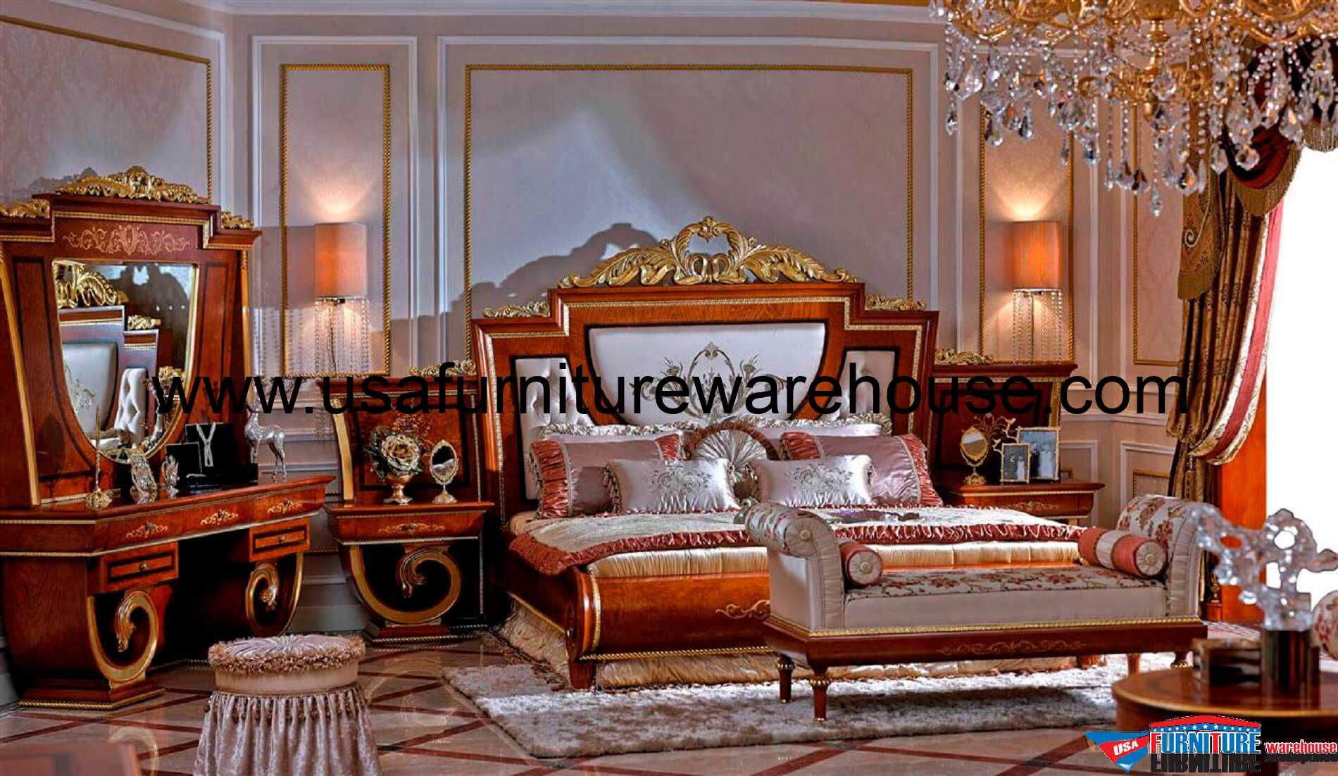 5 Piece European  Luxury Bedroom Set 