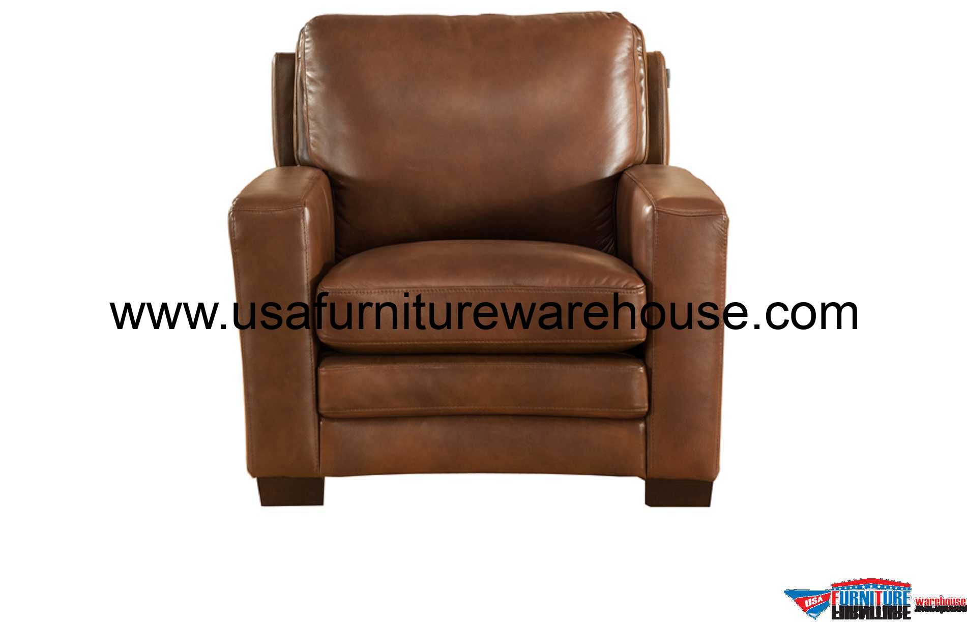 Joanna Full Top Grain Brown Leather Chair