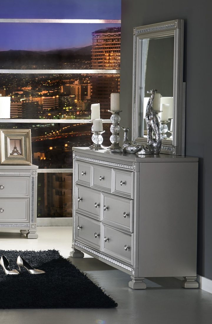 Bevelle Glamour 7 Drawer Dresser USA Furniture Warehouse