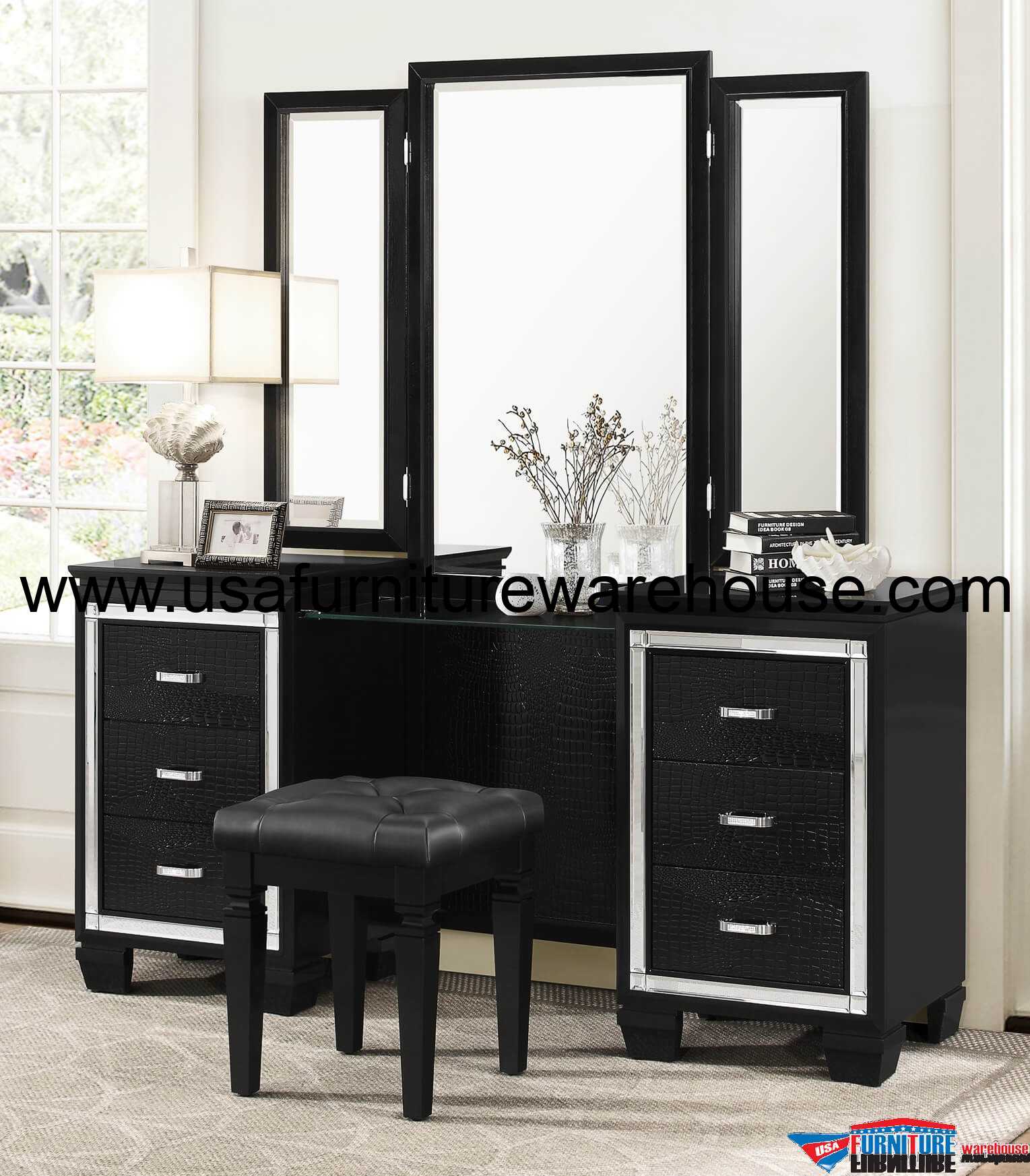 3 Piece Homelegance Allura Vanity Set - USA Furniture Warehouse