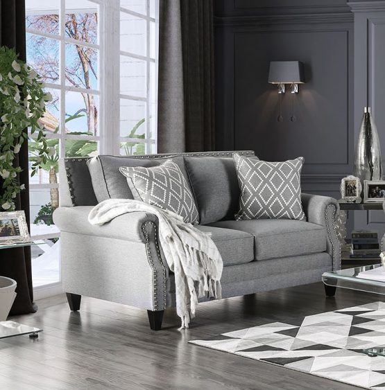 2 Piece Giovanni Fabric Sofa Set Made in USA USA Furniture Warehouse