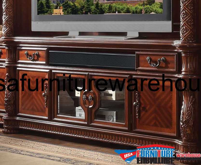 Acme Vendome Tv Stand Cherry Oak Finish Usa Furniture Warehouse Acme Vendome Tv Stand