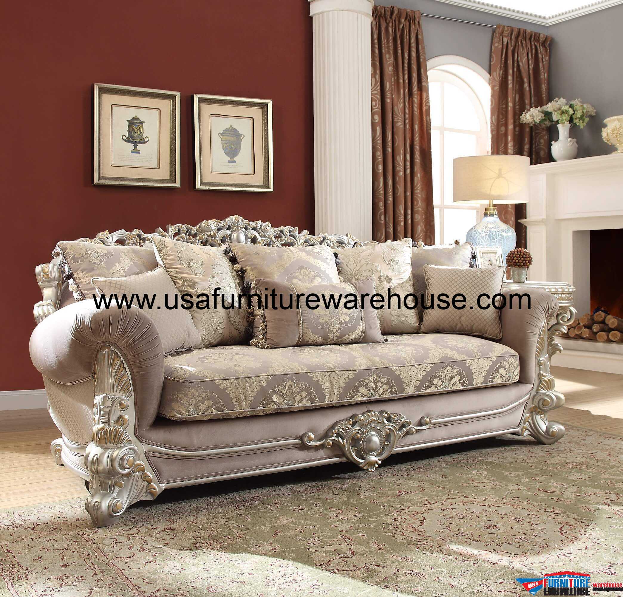 HD372 Homey Design Empire Royale Sofa USA Furniture Warehouse