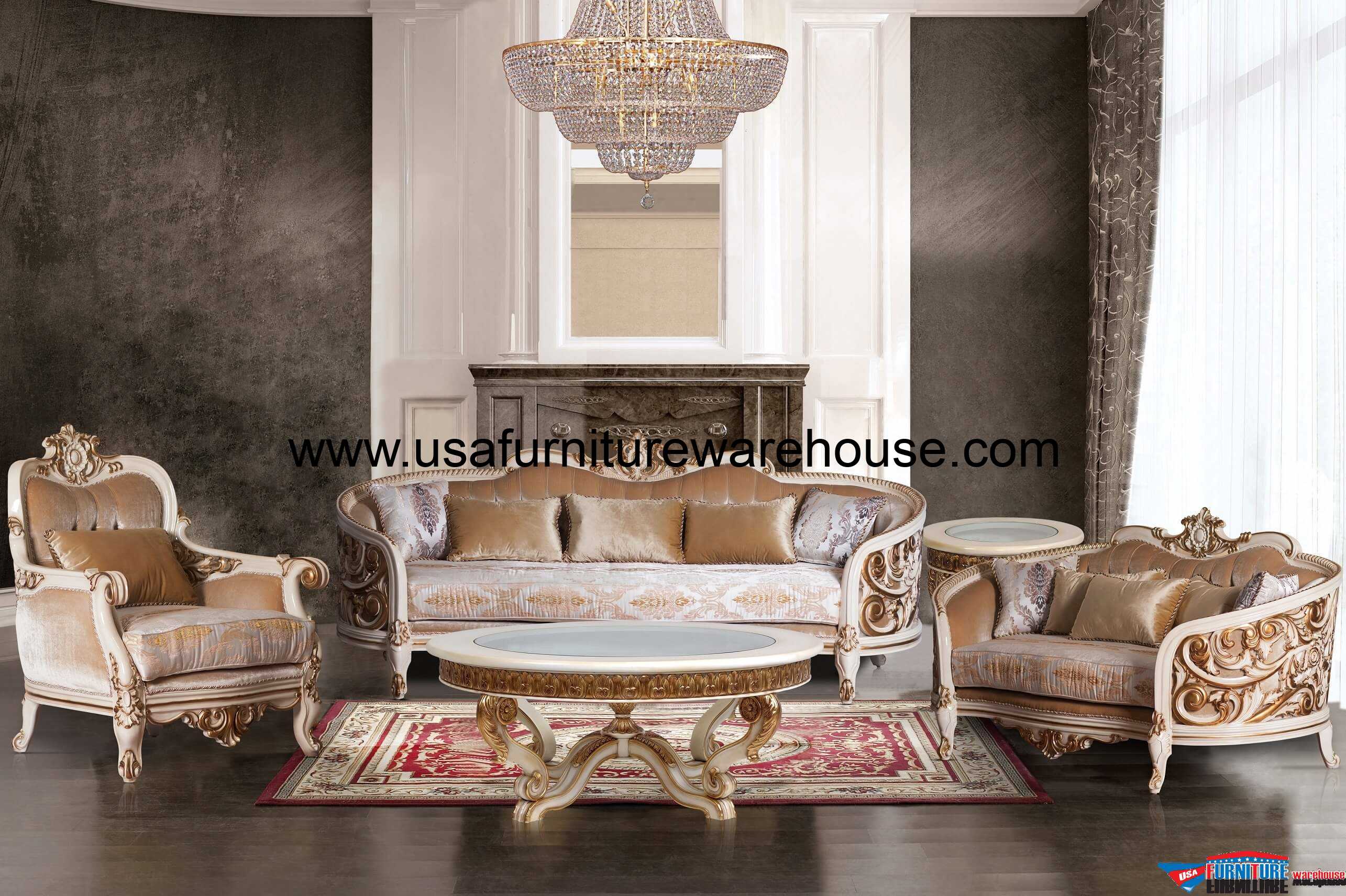 European Furniture Bellagio Sofa Set USA Furniture Warehouse