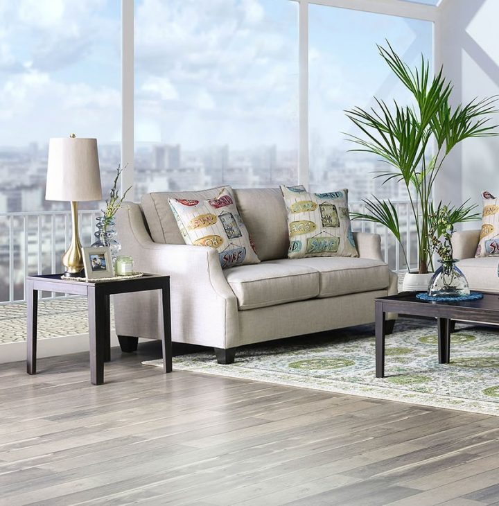 Cornelia Beige Fabric Loveseat SM3070LV Made In USA