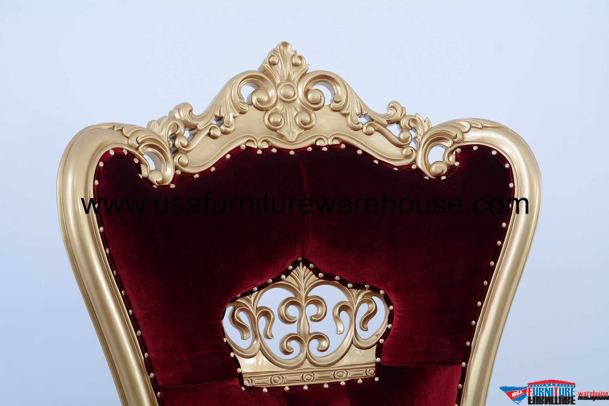 European Furniture Queen Elizabeth Chair USA Furniture Warehouse