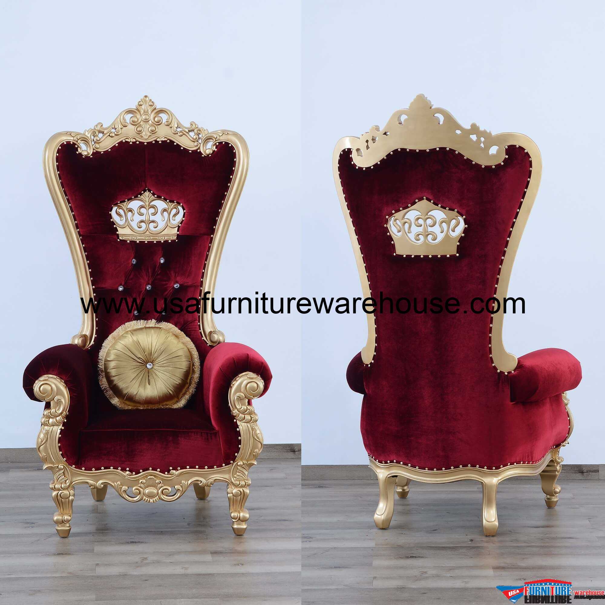European Furniture Queen Elizabeth Chair USA Furniture Warehouse