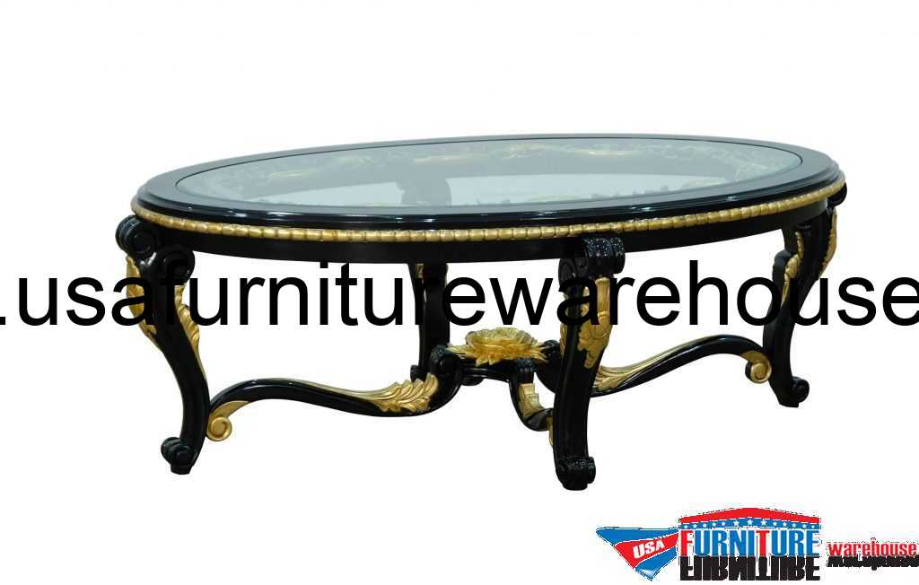 European Furniture Bellagio III Oval Coffee Table USA Furniture Warehouse